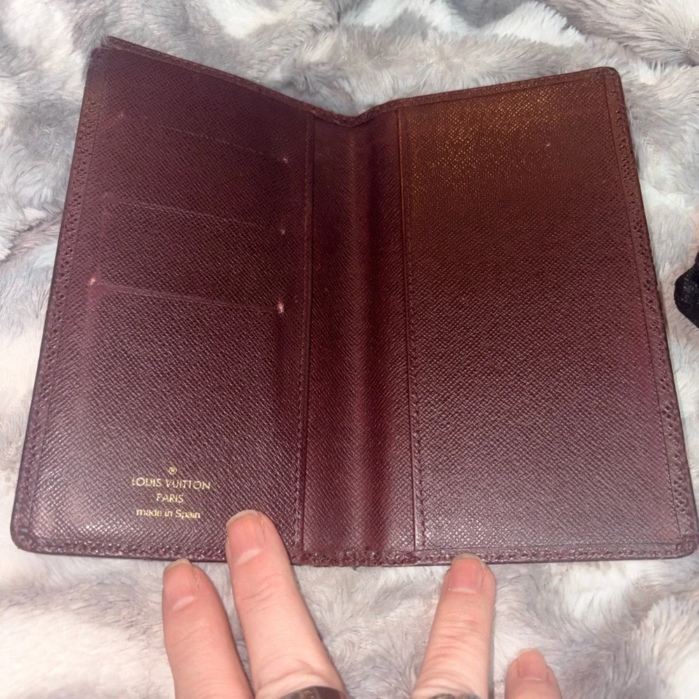 Louis Vuitton Burgundy Textured Wallet